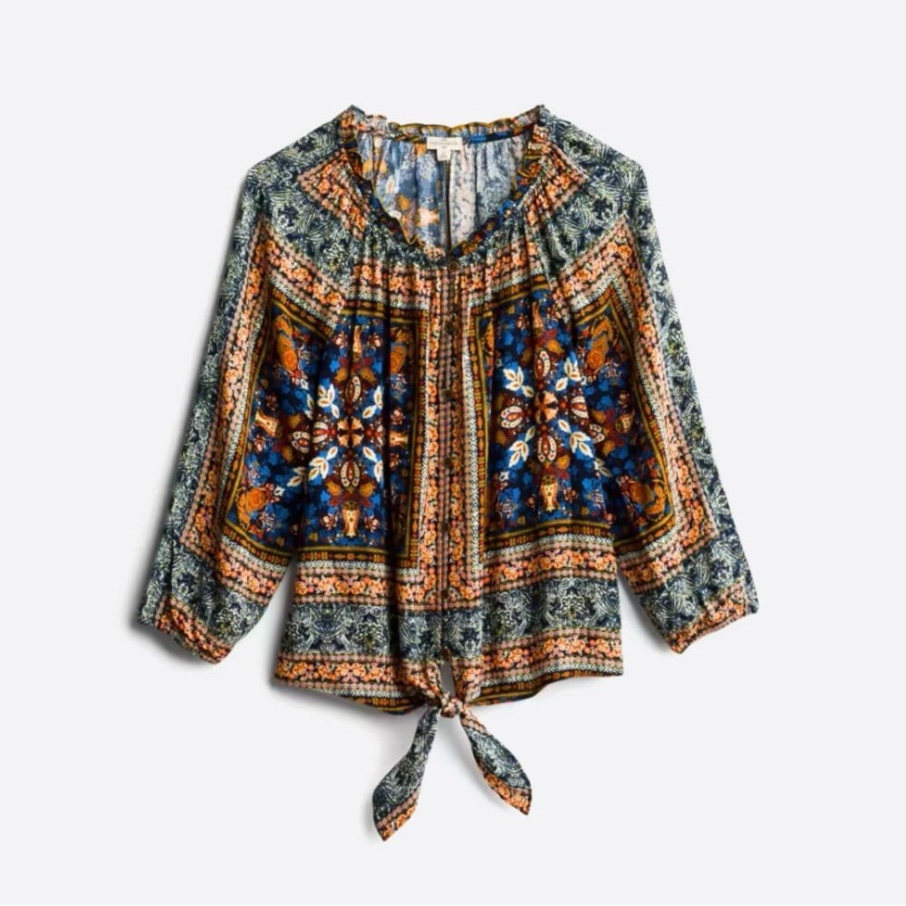 Mason & Belle Ginna Tie Front Top